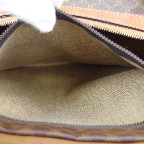 CELINE Boston bag macadam beige PVC ?~ leather Authentic used - Picture 7 of 9